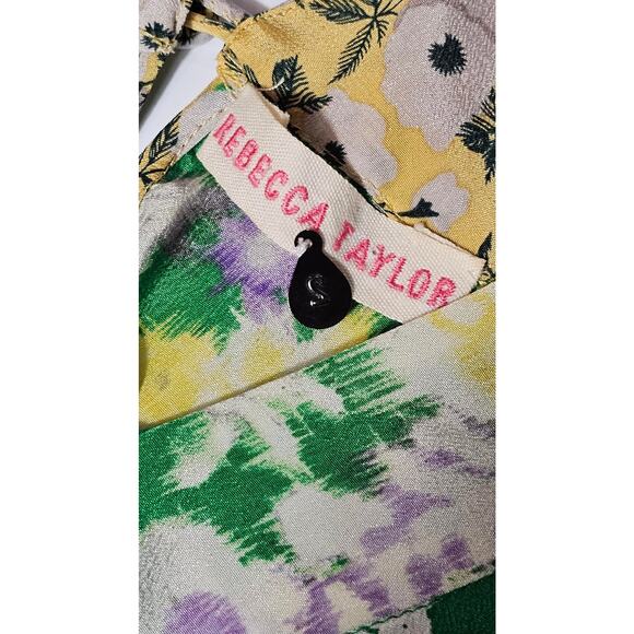 Rebecca Taylor Floral Printed Silk Trapeze Tank XS - Picture 5 of 8